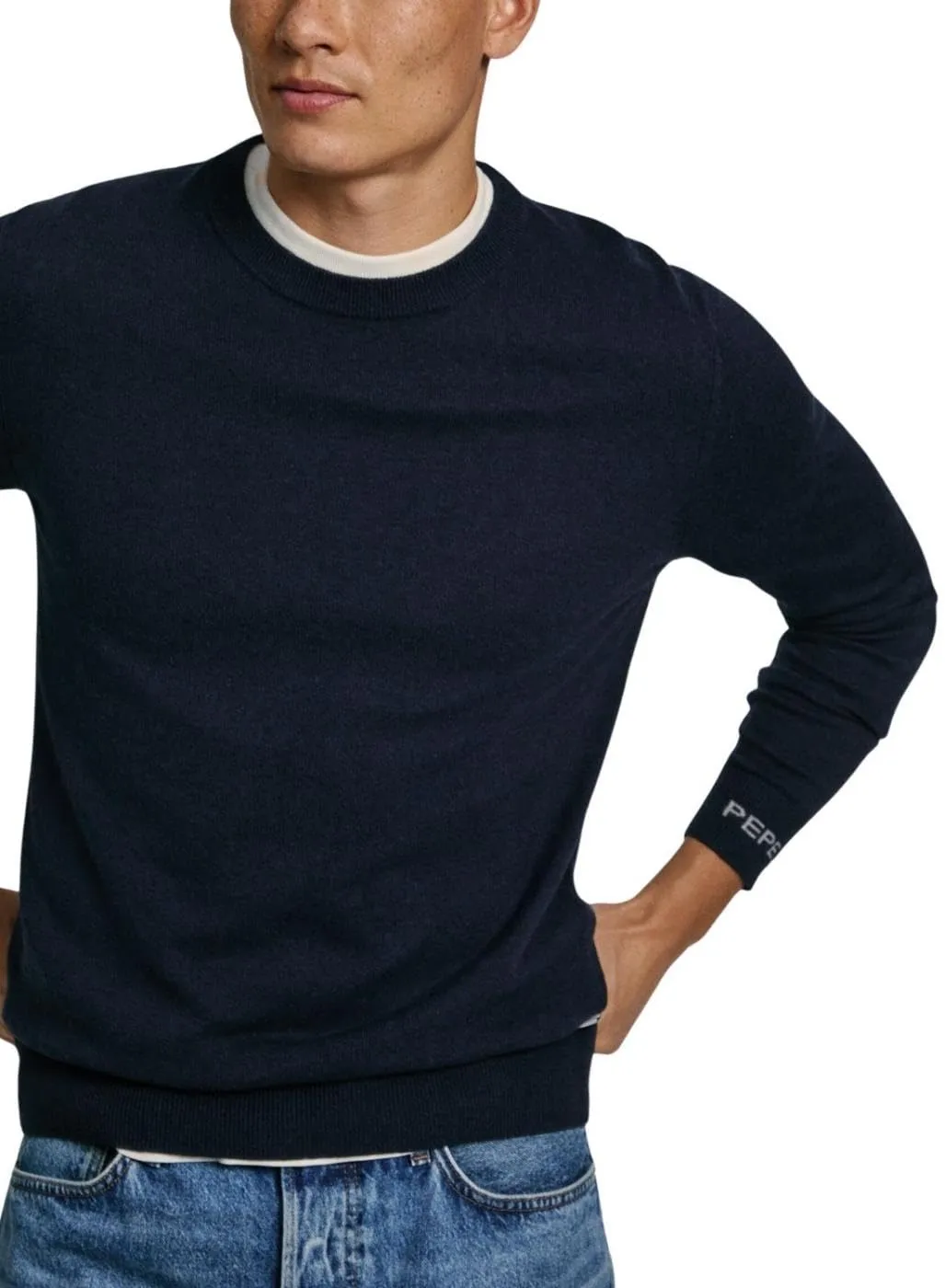 Pepe Jeans New Andre Crew Neck maglione uomo tinta unita