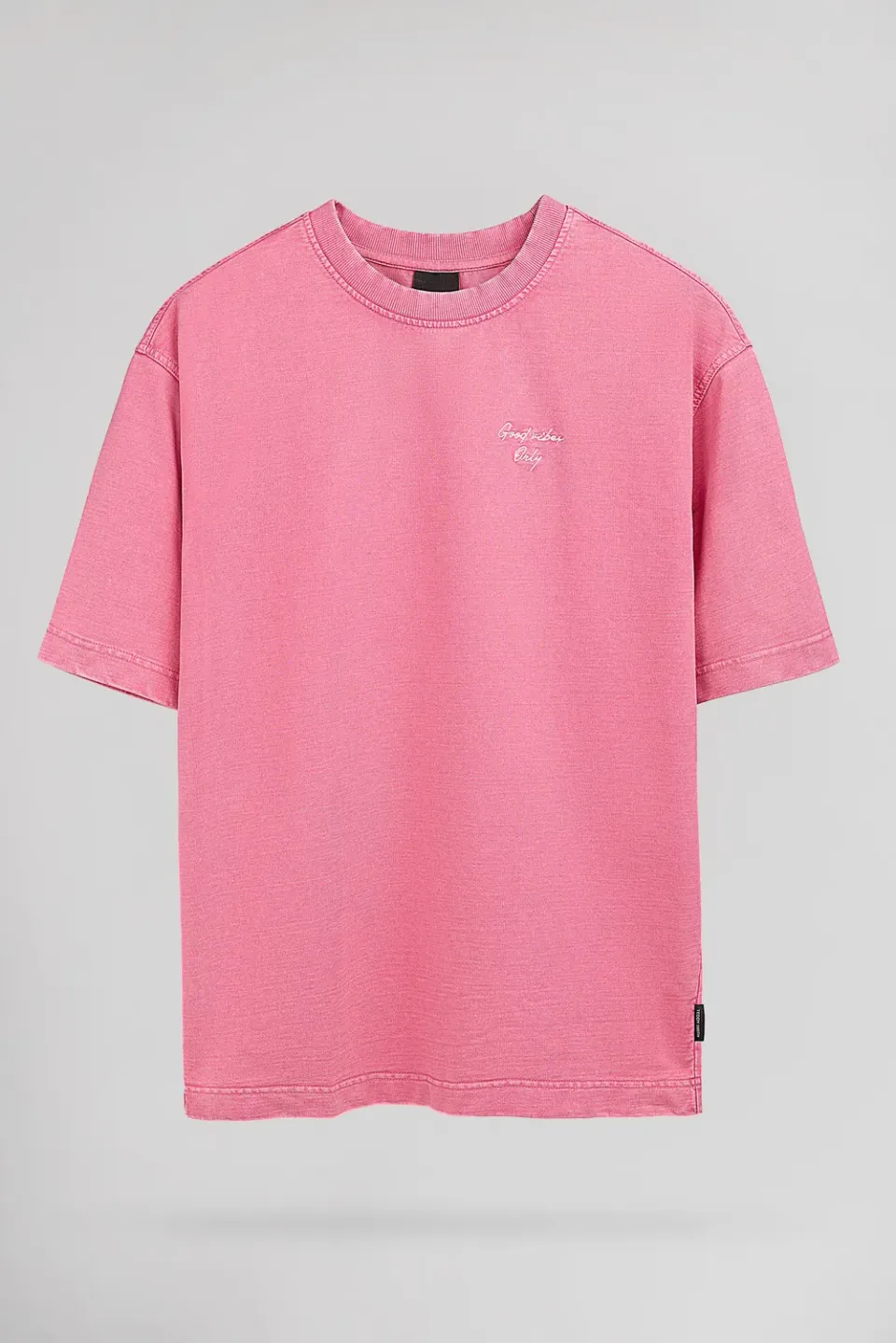 Teddy Smith S-Hawk RC t-shirt uomo rosa loose delavata