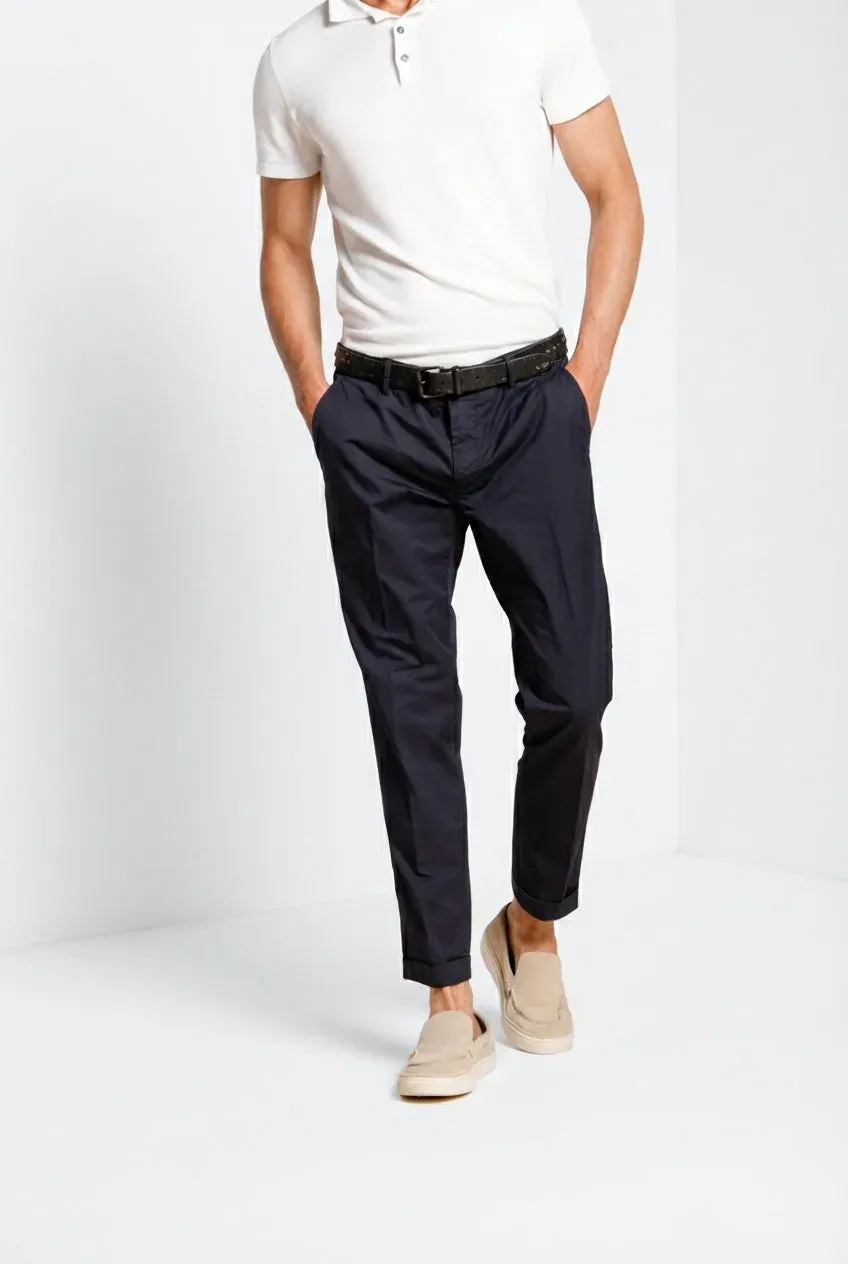 Mason's Milano pantalone chino blu notte gabardina stretch