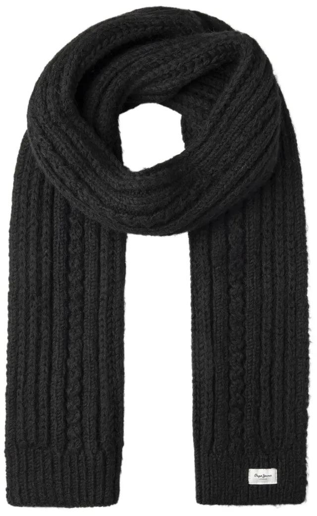 Pepe Jeans Francis Sciarpa Donna Nera Spina Pesce