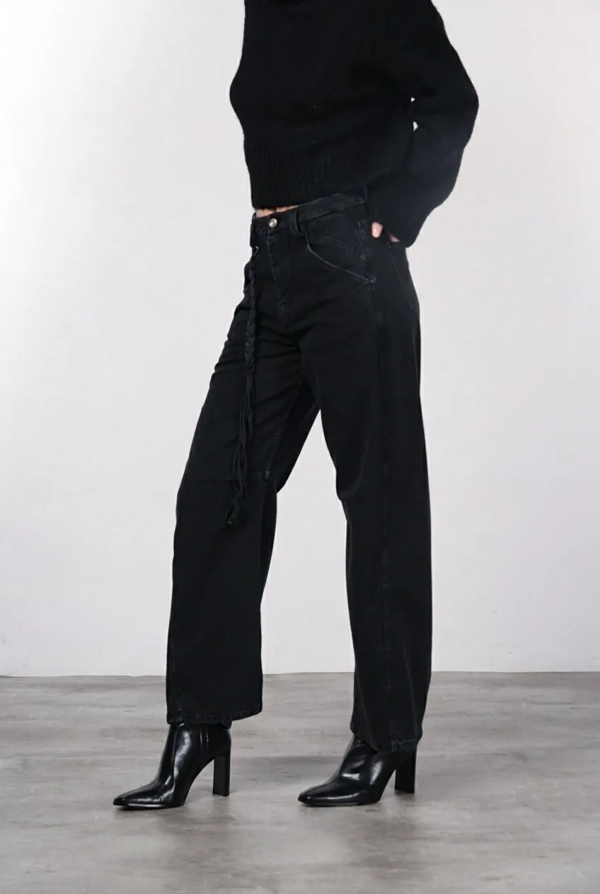 Mason's Veronique chino donna nero balloon fit