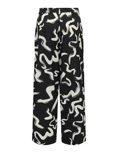 Only Onlnova Life Vis Lesli Pant Aop Pantaloni S Nero