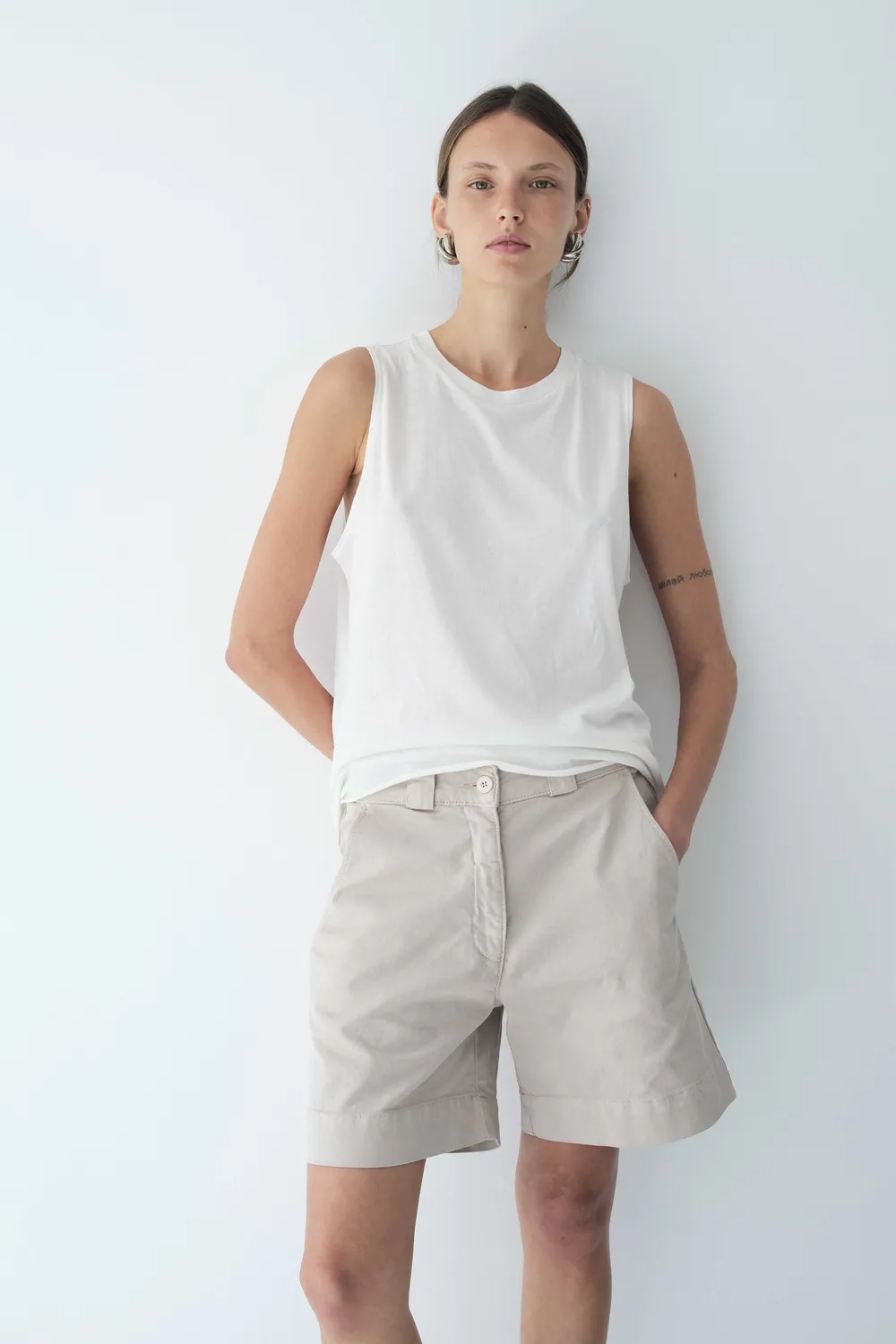 acquaverde Vermont shorts Beige vita alta