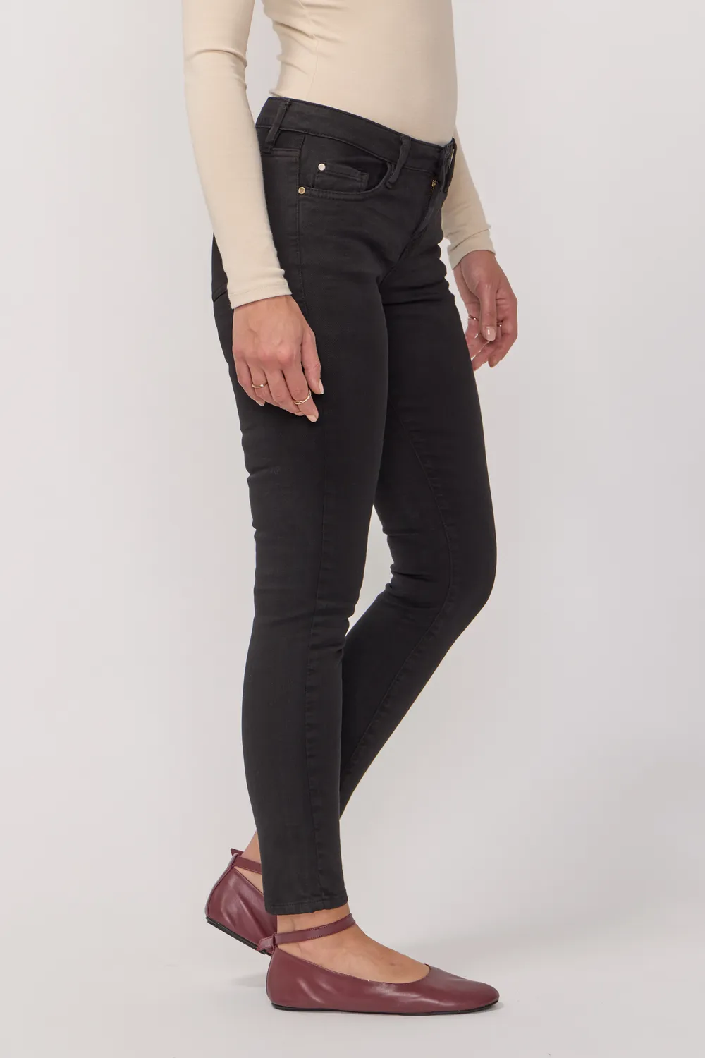 Acquaverde Scarlett Slim Pantalone Nero Stretch 7/8