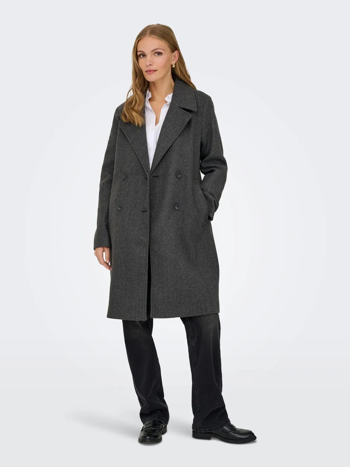 ONLY Onladina Life Cappotto lungo tinta unita