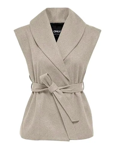 ONLY Onlbianca Waistcoat gilet grigio melange medio
