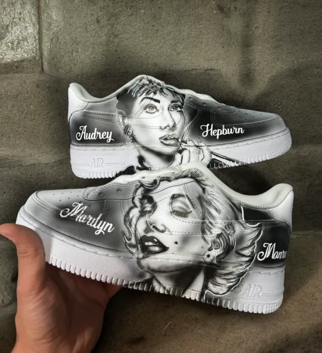 Nike Air Force 1 sneakers personalizzate Audrey Marilyn
