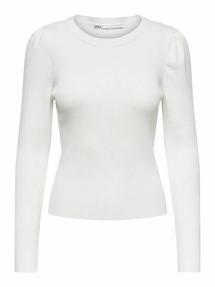 ONLY Onlsally Maglione Donna Nero Collo Rotondo