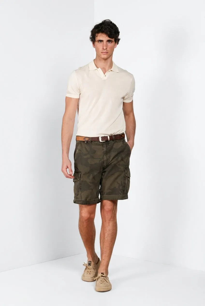 Mason's Chile M74 bermuda cargo camouflage verde