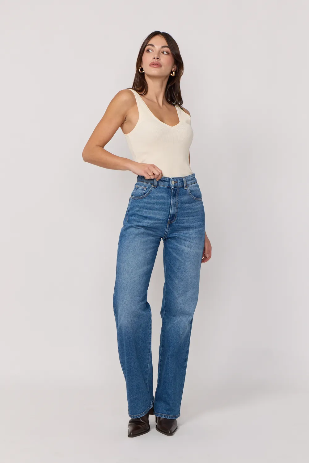 Acquaverde Richie Jeans Flare Vintage Worn