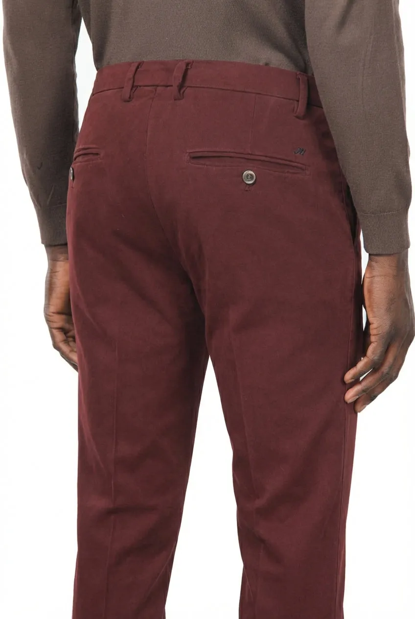 Mason's Milano chino uomo rosso scuro gabardina
