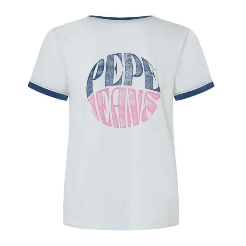 Pepe Jeans Elise t-shirt donna M bicolore collo