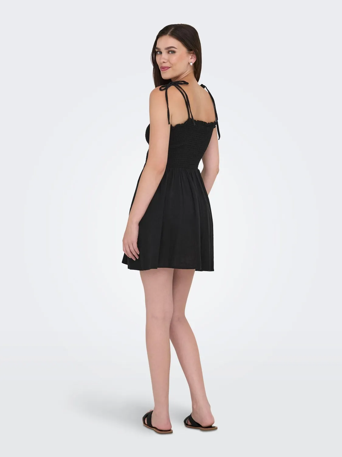 ONLY Onltizana Strap Smock Short Dress vestito XL nero