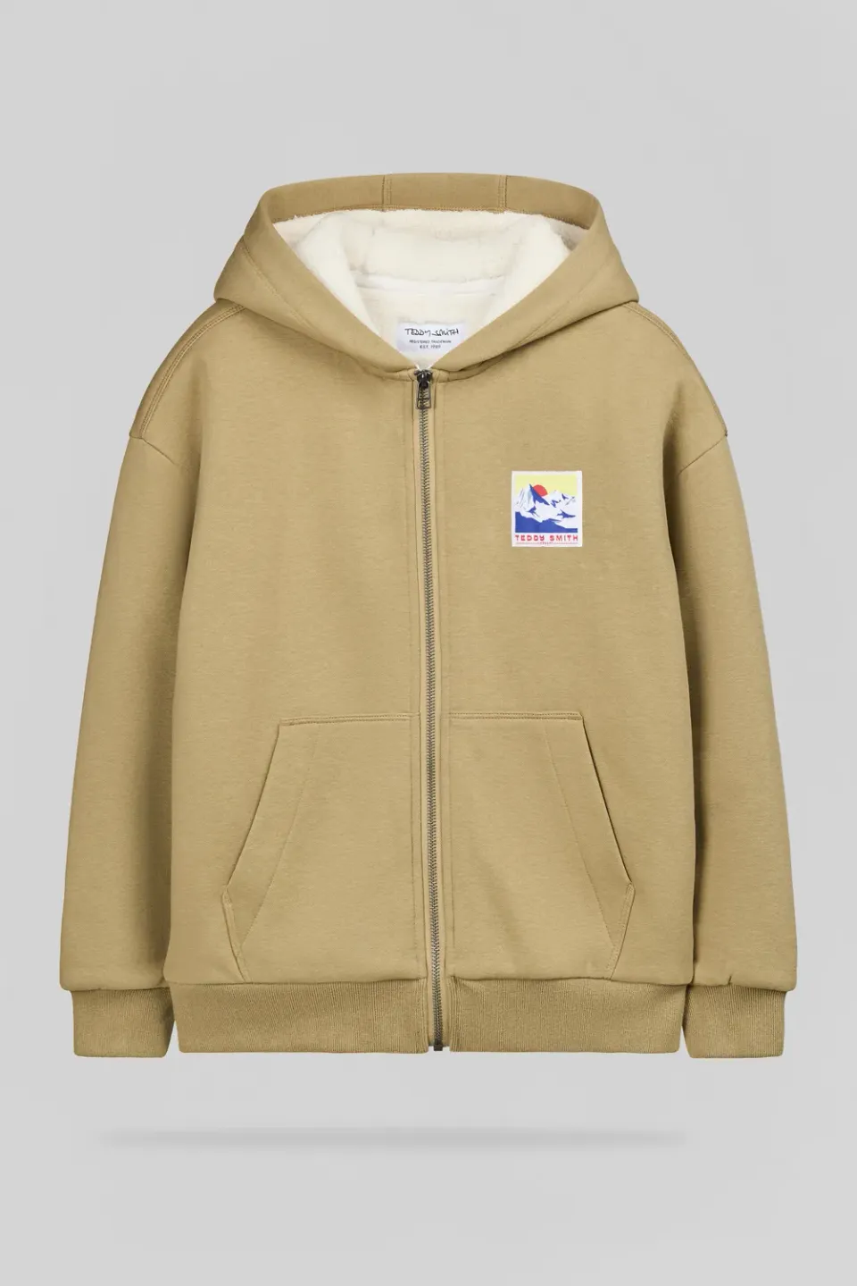 Teddy Smith Giclass Edan gilet ragazzo beige sherpa