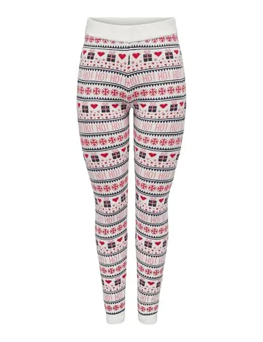 ONLY Onlxmas Present Pant Knt leggings maglia taglia M