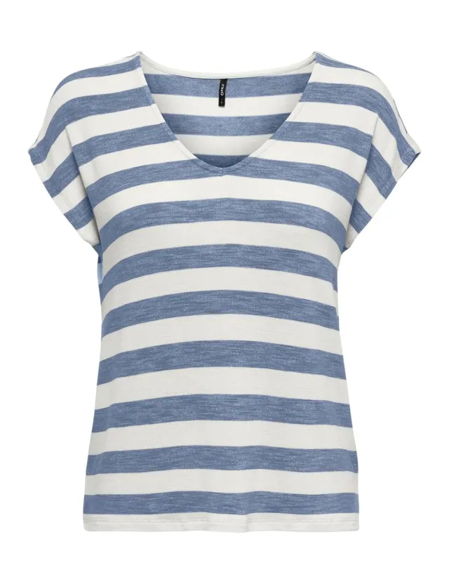 ONLY Onllira Life T-Shirt Donna Scollo a V Manica Corta