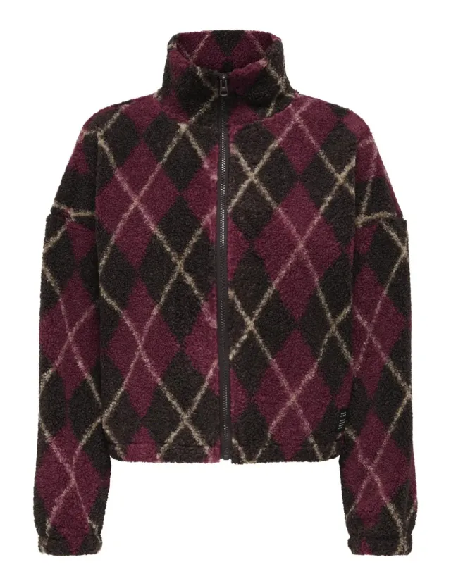 ONLY ONLLine Life L/S Zip Teddy Swt Felpa S