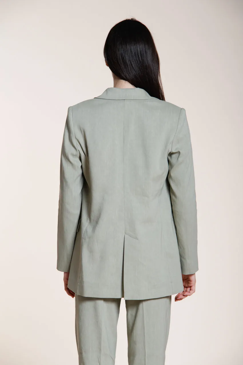 Mason's Irene blazer donna verde lino viscosa