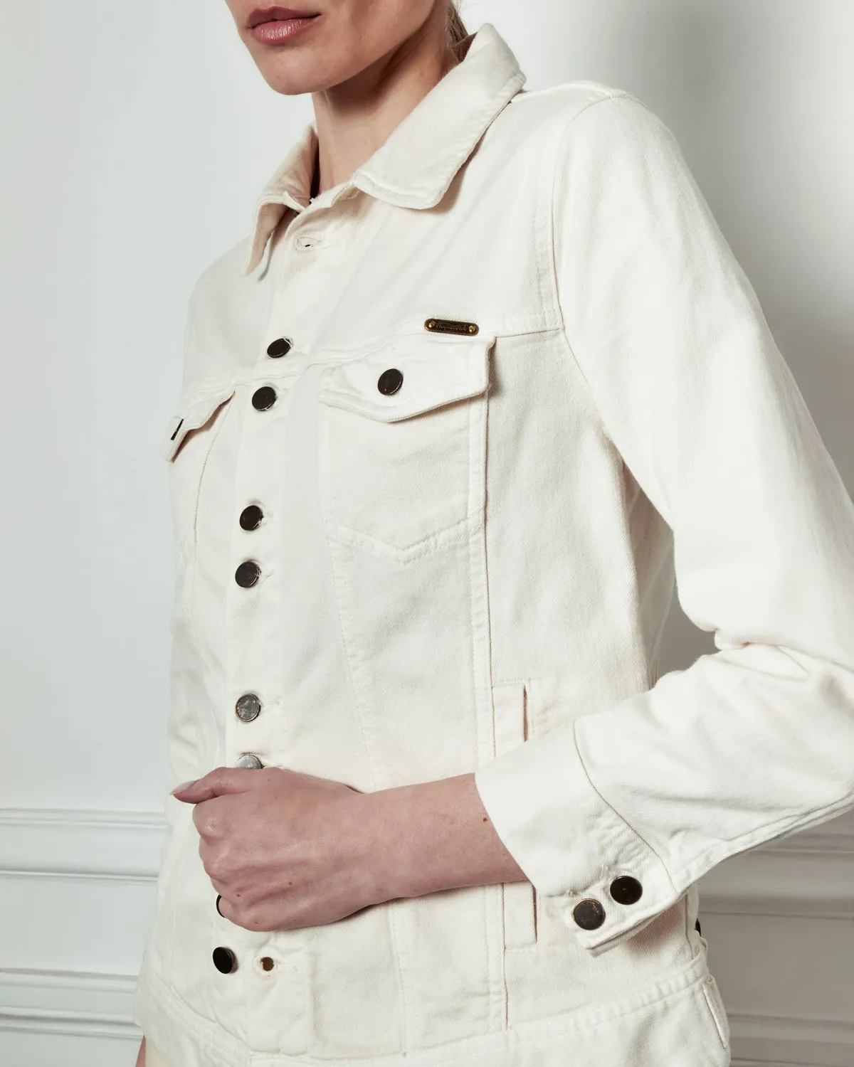 acquaverde Carmen giacca western Cream aderente