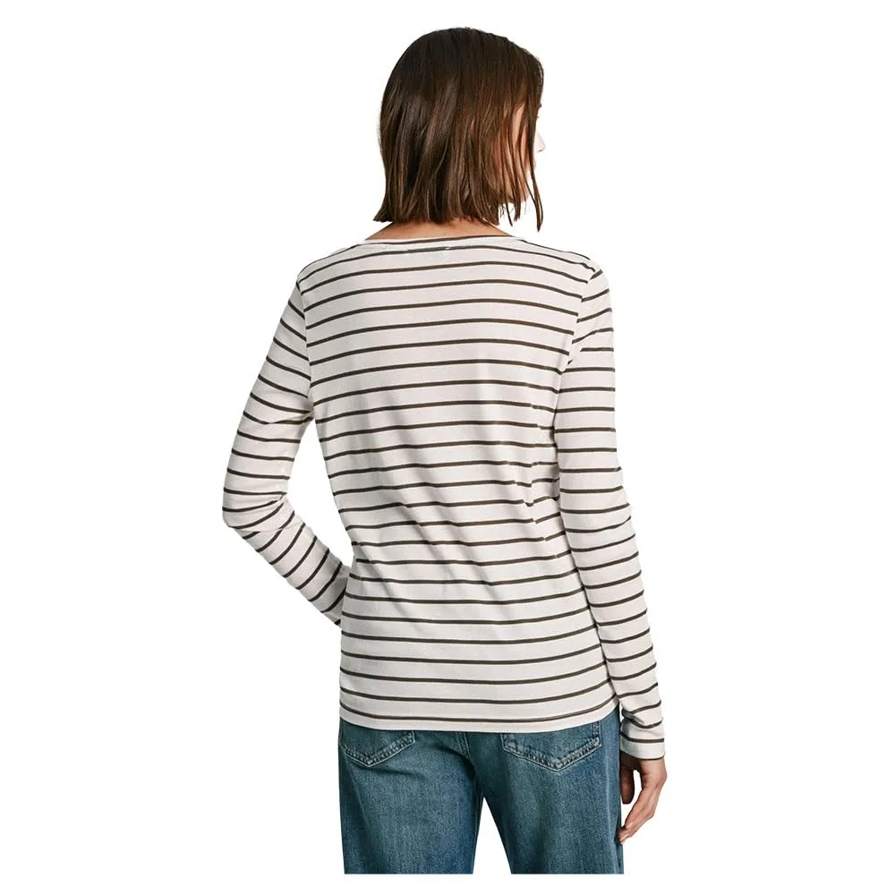 Pepe Jeans Finna T-Shirt Donna M Bianca a Righe