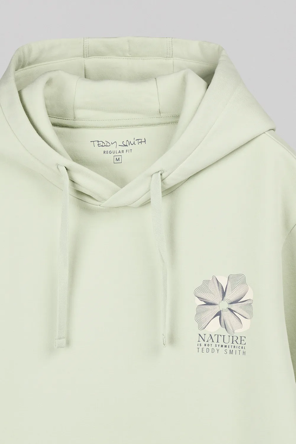 Teddy Smith S-Nature Hoody felpa cappuccio vert nacre