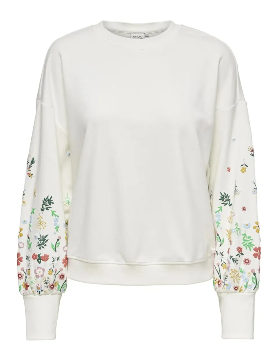 Only Onlbrooke felpa donna girocollo cloud dancer