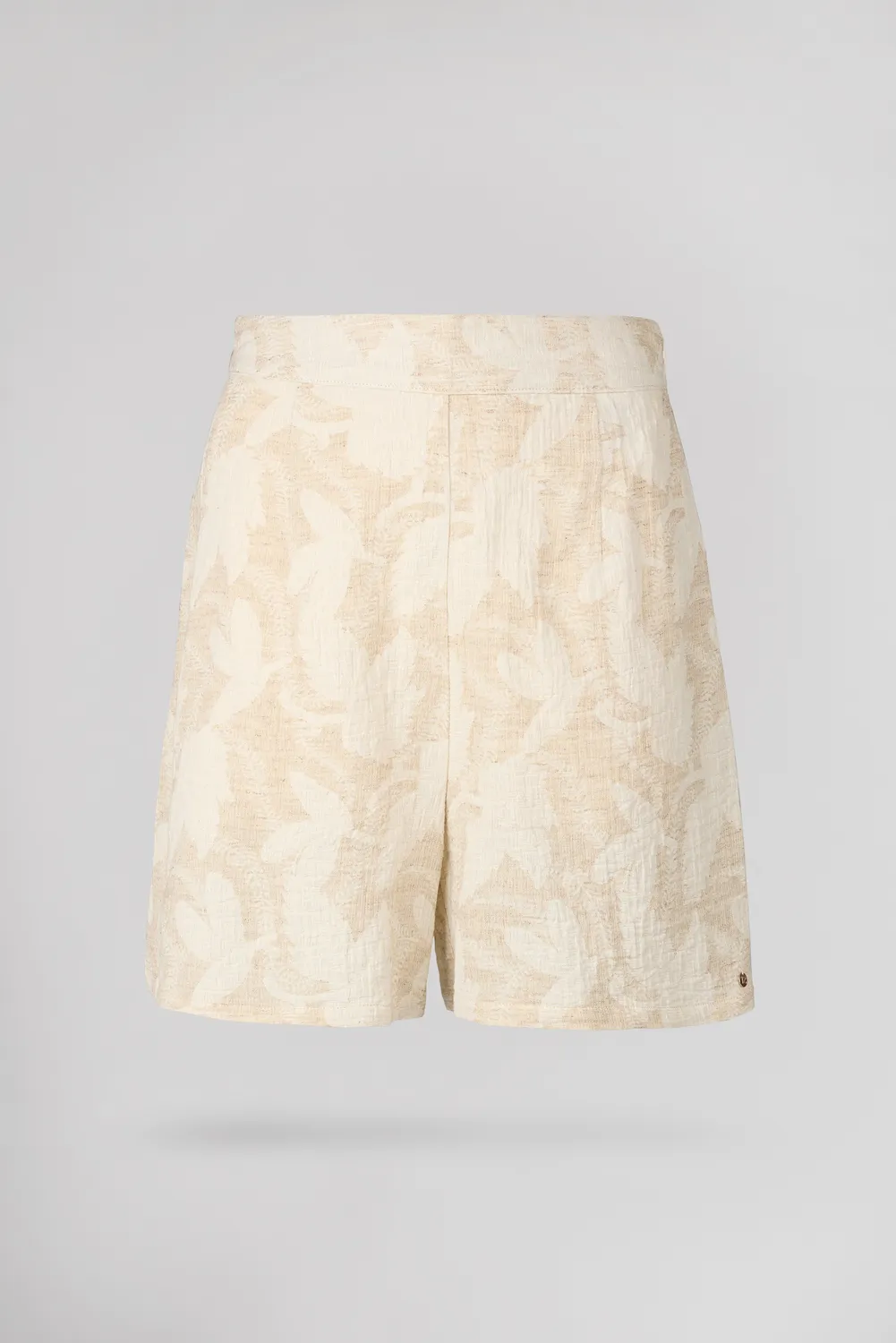 Teddy Smith S-Floralio shorts grigio cotone lino