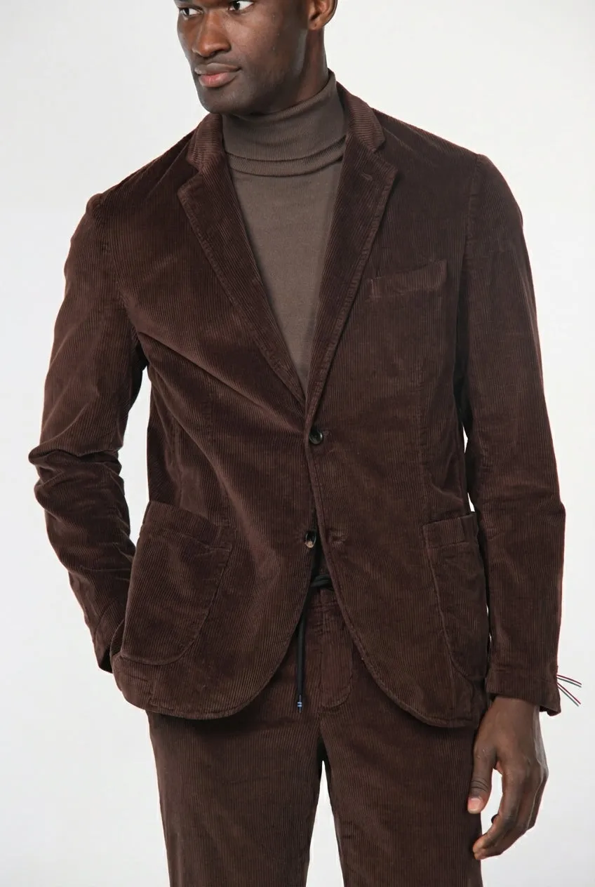 Mason's Tiziano blazer uomo vinaccia velluto