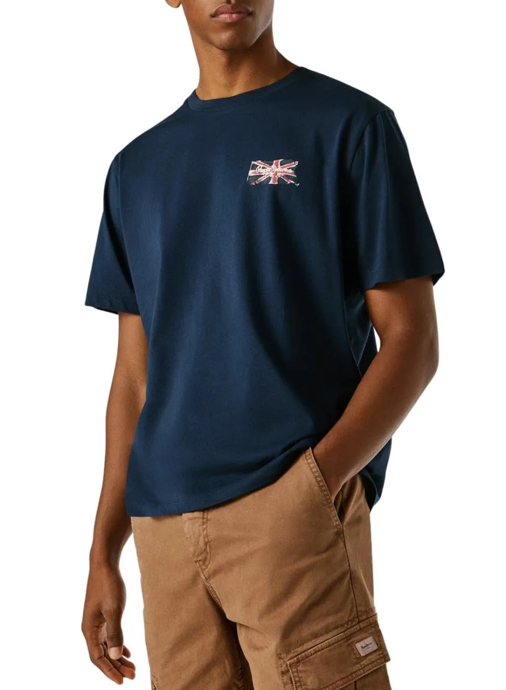 Pepe Jeans Art PM501031 T-Shirt uomo L blu bandiera