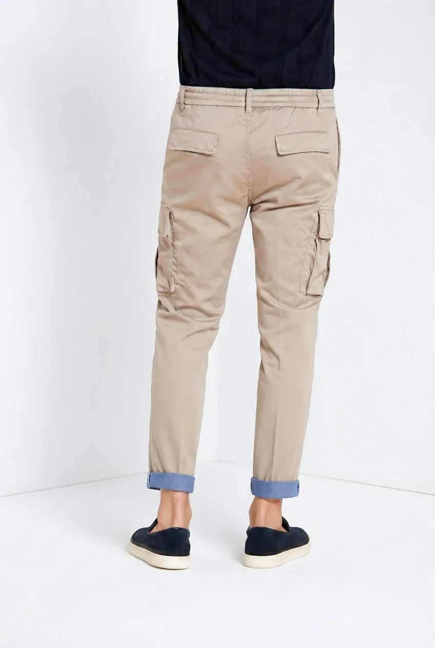 Mason's Chile Jogger Cargo Uomo Beige Chiaro Extra Slim