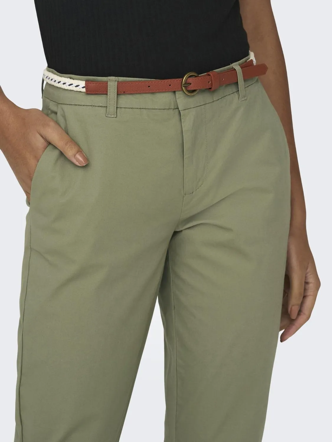 ONLY Onlbiana Regular Fit pantaloni chino donna humus