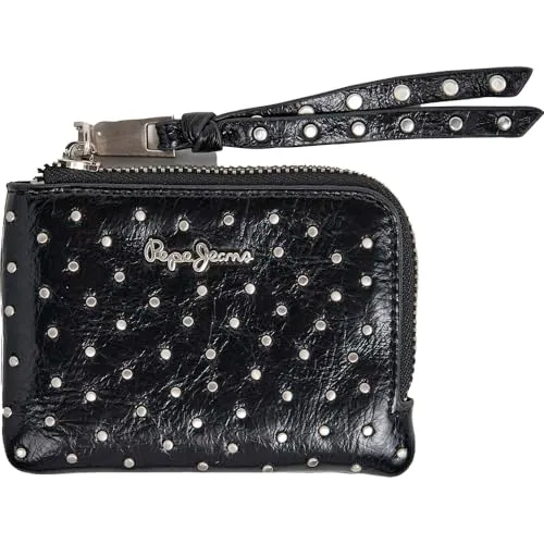 Pepe Jeans Dahlia portafoglio donna nero zip RFID
