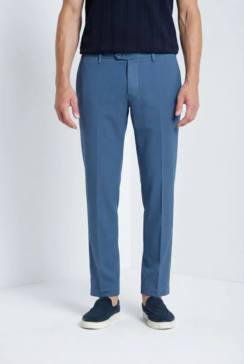 Mason's New York pantalone chino uomo celeste lana regular