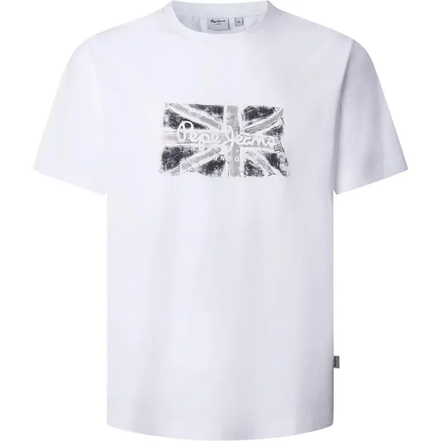 Pepe Jeans Flag BW T-Shirt Uomo M Bianca Cotone