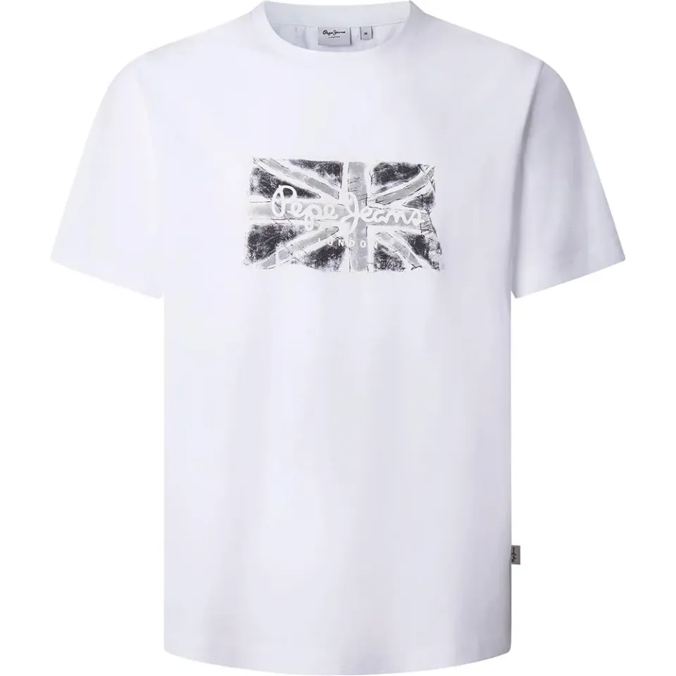 Pepe Jeans Flag BW T-Shirt Uomo M Bianca Logo