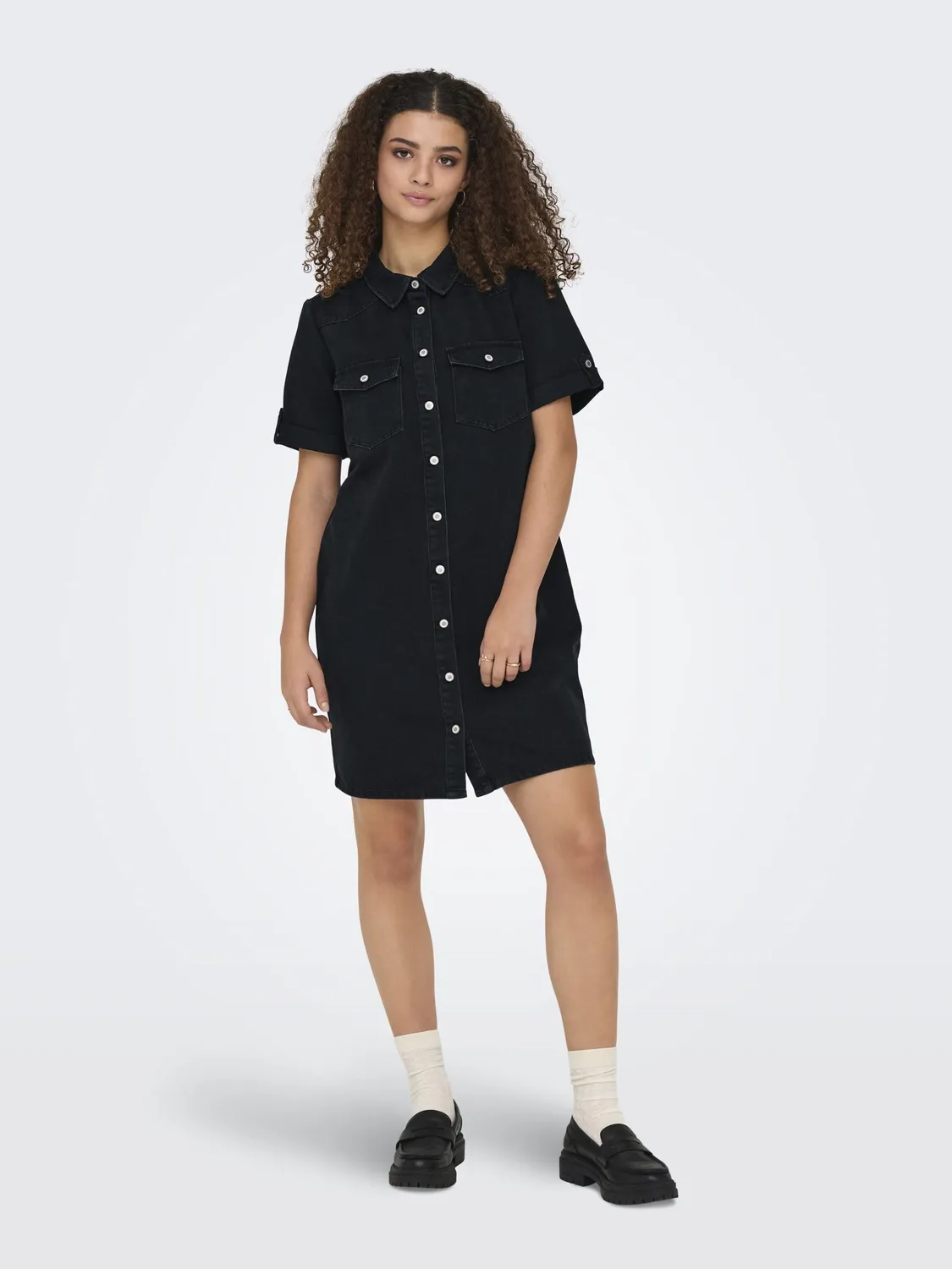 Only Onllisa vestito corto denim donna blu
