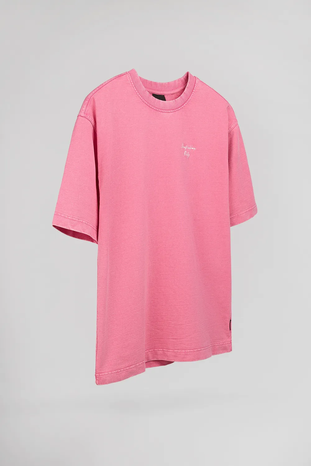 Teddy Smith S-Hawk RC t-shirt uomo rosa loose delavata