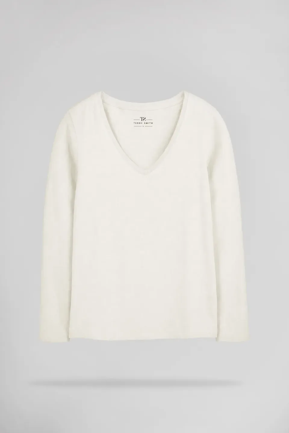 Teddy Smith Miana ML t-shirt middle white donna