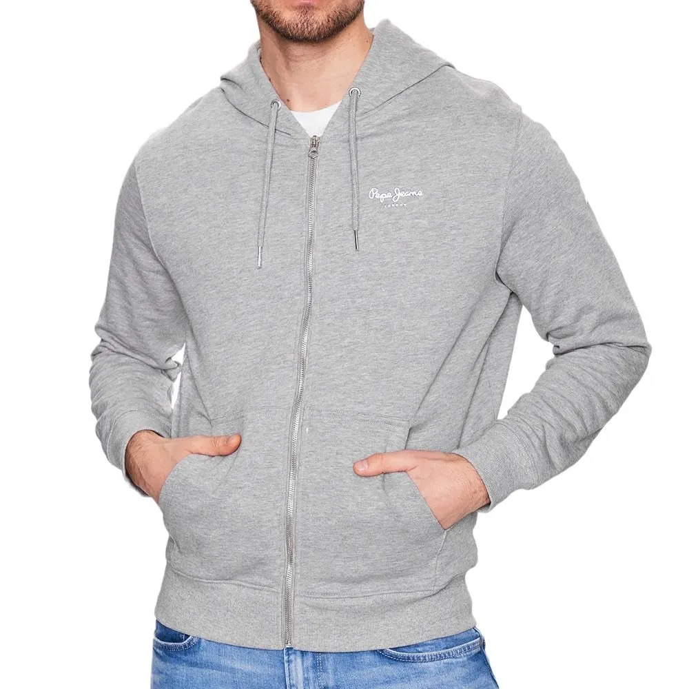 Pepe Jeans Edward Zip felpa uomo nera cappuccio