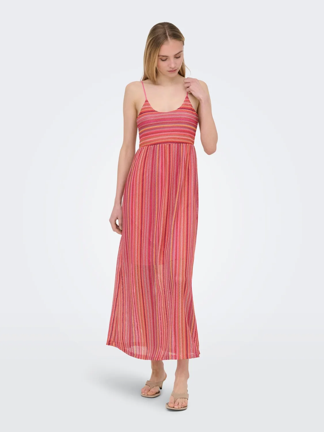 ONLY ONLSANDY vestito lungo lampone Raspberry