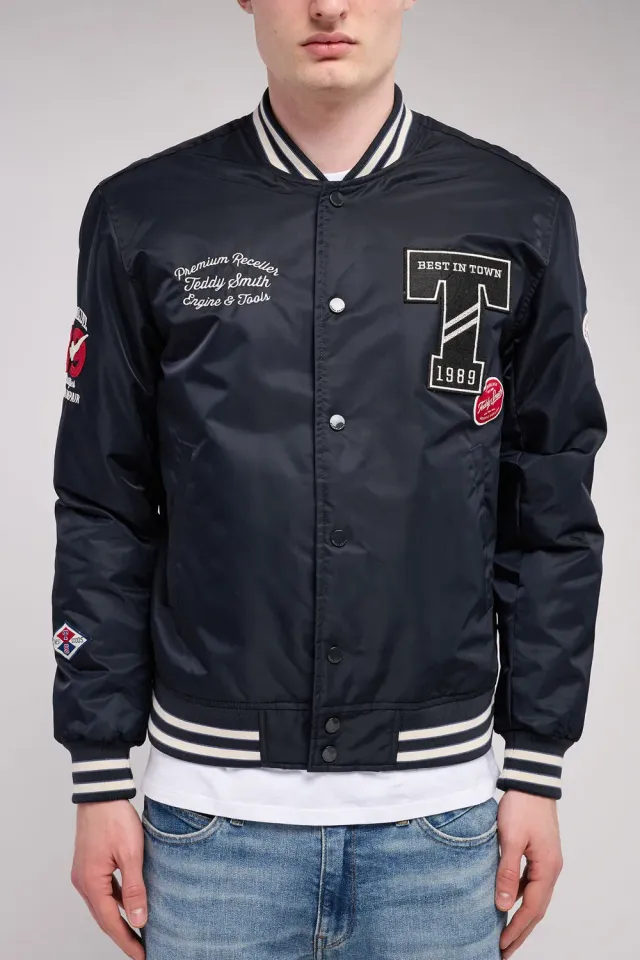 Teddy Smith B-Tibald bomber uomo dark navy nylon