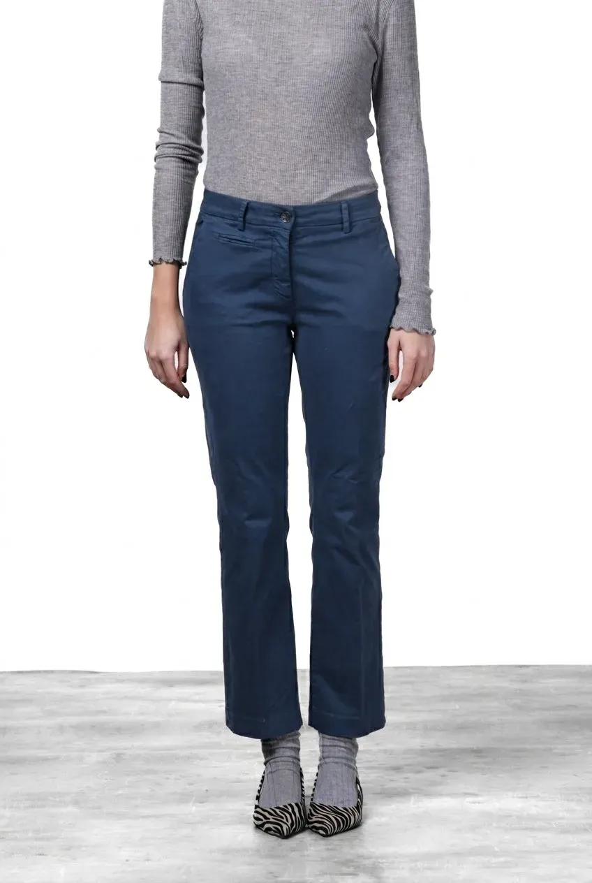 Mason's New York Trumpet Pantaloni Chino Blu Royal Gabardina