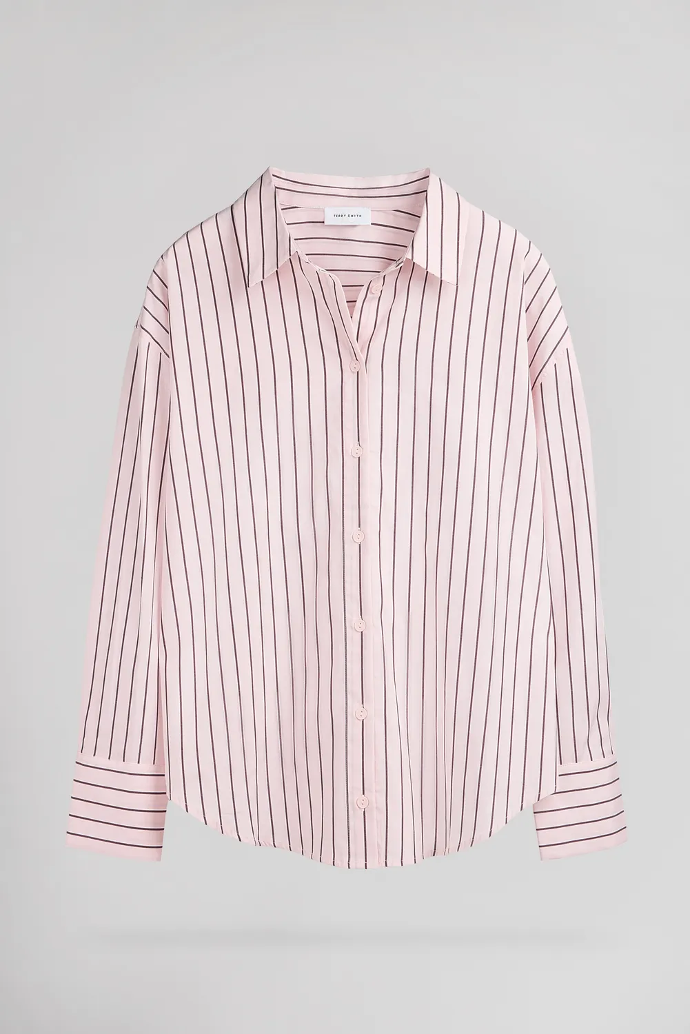 Teddy Smith C-Charlina Sweet Rose camicia righe cotone