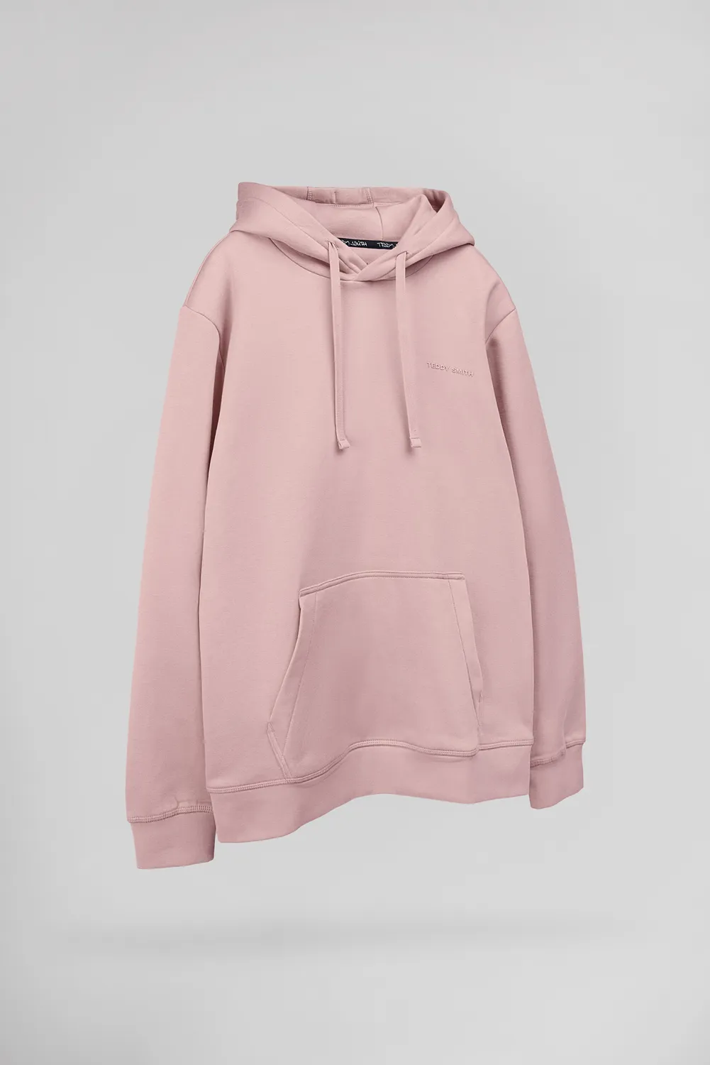 Teddy Smith S-Nark felpa cappuccio wood rose uomo