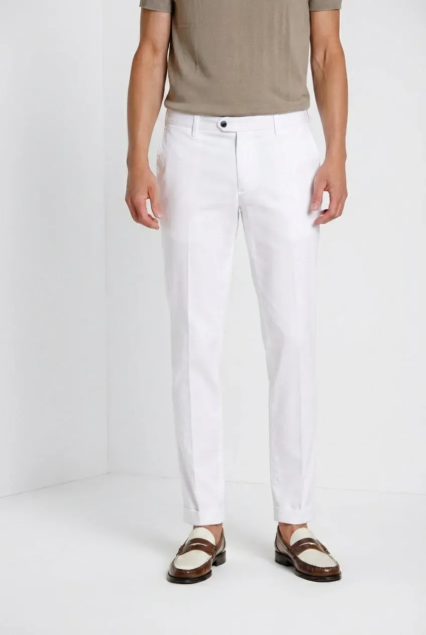 Mason's New York pantalone chino uomo bianco regular