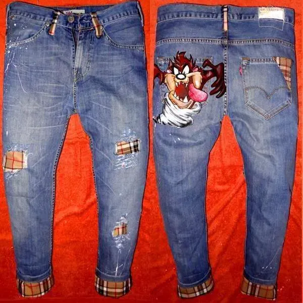 Never Say Never Levi's Vintage Taz jeans tessuto check