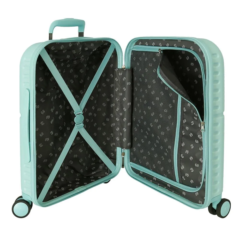 Pepe Jeans Luce Luminosa valigia mano turchese 55cm
