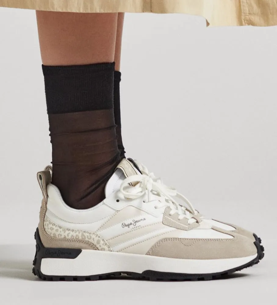 Pepe Jeans Lucky sneakers donna pelle bianco 38 EU stampa