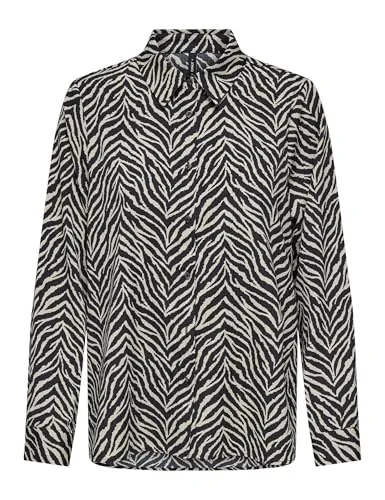 ONLY Onlnova Life Vis L/S New Grace Shirt camicia donna M nera