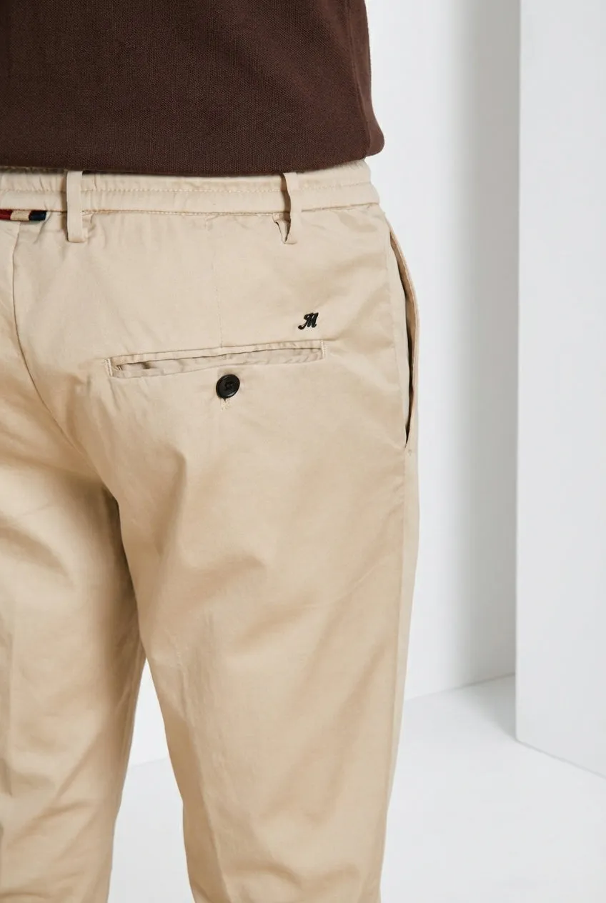 Mason's Milano Jogger Travel pantalone chino beige extra slim